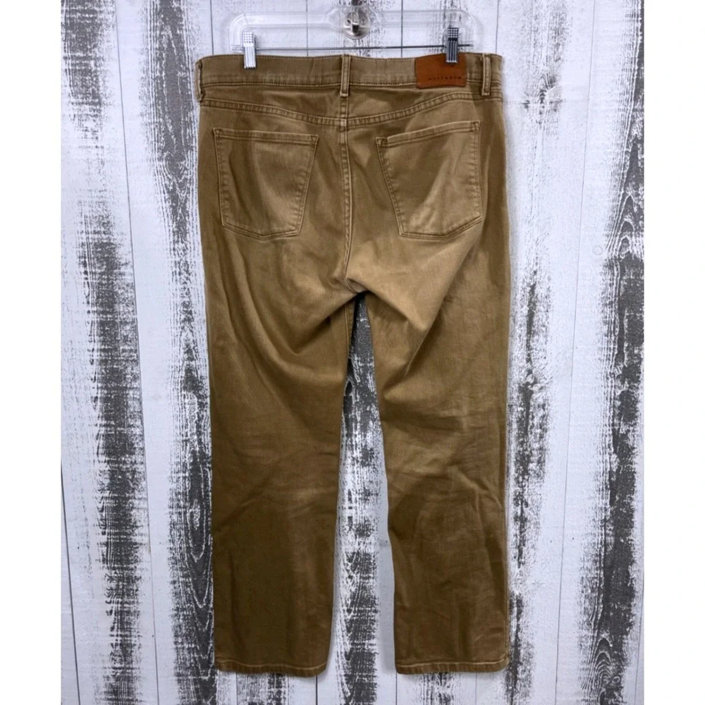 Mott & Bow Straight Jeans Men 34x30 Khaki Stretch Casual Denim Pants